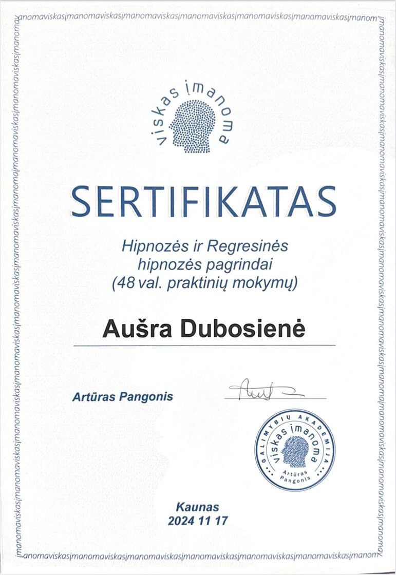 santykių hipnozė - hipnoterapija savigarba